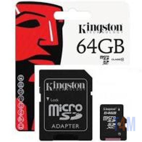 KINGSTON MICROSDHC CARD 64GBADAPTER (MEMORY CARD) ORIGINAL
